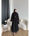 Hen - Endara Şifon Elbise - Siyah