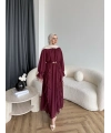Hen - Endara Şifon Elbise - Bordo
