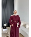 Hen - Endara Şifon Elbise - Bordo
