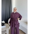 Pwn - Çiçek Desen Modal Takım - Bordo