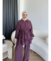 Pwn - Çiçek Desen Modal Takım - Bordo