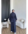 Pwn - Çiçek Desen Modal Takım - Lacivert