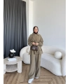 Pwn - Çiçek Desen Modal Takım - Yeşil