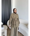 Pwn - Çiçek Desen Modal Takım - Yeşil