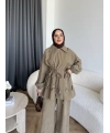 Pwn - Çiçek Desen Modal Takım - Yeşil