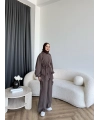 Pwn - Çiçek Desen Modal Takım - Kahve