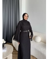 Tb - İndirimli Dantel Elbise - Siyah