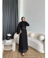 Tb - İndirimli Dantel Elbise - Siyah