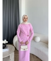 Sılan Yan Detaylı Elbise - Pembe