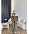 Pwn - Hanly Çizgi Detaylı Modal Takım - Yeşil