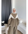 Pwn - Hanly Çizgi Detaylı Modal Takım - Yeşil