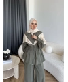 Pwn - Hanly Çizgi Detaylı Modal Takım - Haki