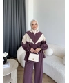 Pwn - Hanly Çizgi Detaylı Modal Takım - Bordo