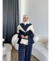 Pwn - Hanly Çizgi Detaylı Modal Takım - Lacivert