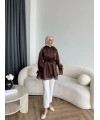 Hen - Welpan Momli Gömlek - Acı Kahve