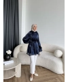 Hen - Welpan Momli Gömlek - Lacivert