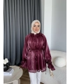 Hen - Welpan Momli Gömlek - Bordo