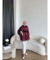 Hen - Welpan Momli Gömlek - Bordo