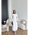 Tb - Havan Çapraz Elbise - Ekru