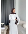 Tb - Havan Çapraz Elbise - Ekru