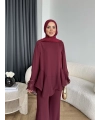 Hew - Eldar Şifon Takım - Bordo - BAYRAMDAN SONRA 10-15 İŞ GÜNÜ İÇİNDE GELİCEKTİR