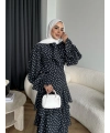 Tb - Ponpon Kat Kat Etekli Takım - Siyah