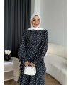 Tb - Ponpon Kat Kat Etekli Takım - Siyah