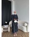 Tb - Ponpon Kat Kat Etekli Takım - Siyah