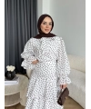 Tb - Ponpon Kat Kat Etekli Takım - Beyaz