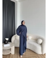 Bel - Tayla Asimetrik Şallı Takım - Lacivert