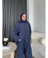 Bel - Tayla Asimetrik Şallı Takım - Lacivert