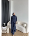 Bel - Tayla Asimetrik Şallı Takım - Lacivert