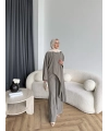 Bel - Tayla Asimetrik Şallı Takım - Yeşil