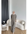 Bel - Tayla Asimetrik Şallı Takım - Yeşil