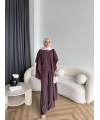 Bel - Tayla Asimetrik Şallı Takım - Bordo