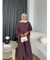 Bel - Tayla Asimetrik Şallı Takım - Bordo