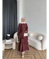 Tb - Gezce Kat Kat Etekli Takım - Bordo