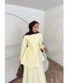 Belden Oturtmalı Etekli Takım - Sarı