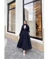 Düğmeli Anvelop Elbise - Lacivert