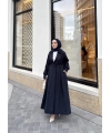 Düğmeli Anvelop Elbise - Lacivert