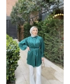 Ebruli Gömlek - Zümrüt Yeşili