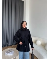 Eyla Fermuarlı Hırka - Siyah