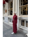 Fitilli Triko Elbise - Bordo