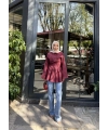Helino Kuşaklı Gömlek - Bordo