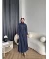 Hen - Enzo Kot Elbise - Koyu Mavi