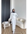 Hps-Muadil Simli Eşofman Takım - Beyaz