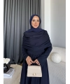 Hr - Melda Yaka Detay Elbise - Lacivert