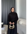 Hr - Melda Yaka Detay Elbise - Siyah