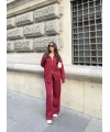 Julia Fermuarlı Takım - Bordo