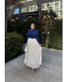 Kırışık Etek - Beyaz